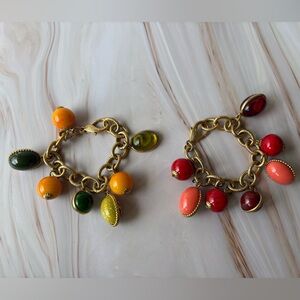 Chunky Resin Charm Bracelet Set